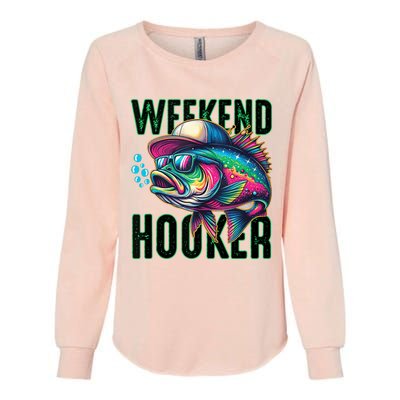 Weekend Hooker Colorful Fishing Womens California Wash Sweatshirt