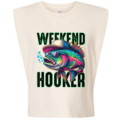 Weekend Hooker Colorful Fishing Garment-Dyed Women's Muscle Tee