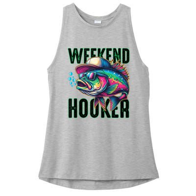 Weekend Hooker Colorful Fishing Ladies PosiCharge Tri-Blend Wicking Tank