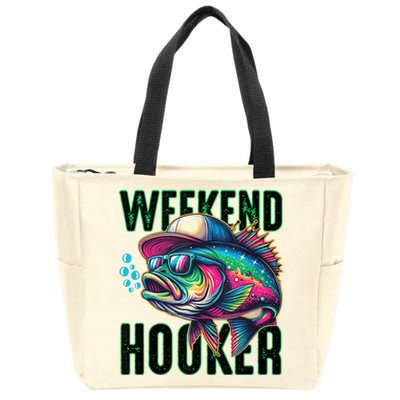 Weekend Hooker Colorful Fishing Zip Tote Bag