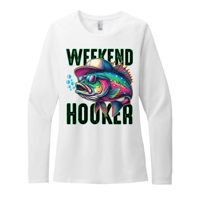 Weekend Hooker Colorful Fishing Womens CVC Long Sleeve Shirt