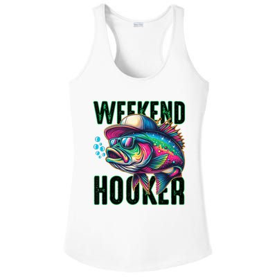 Weekend Hooker Colorful Fishing Ladies PosiCharge Competitor Racerback Tank