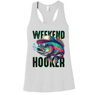 Weekend Hooker Colorful Fishing Women's Racerback Tank