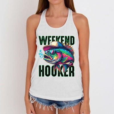 Weekend Hooker Colorful Fishing Women's Knotted Racerback Tank