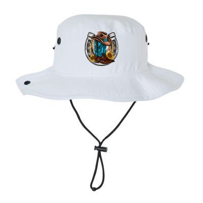 Western Horseshoe Cowboy Boots Hat Rope Sunflower Rodeo Dad Bucket Hat