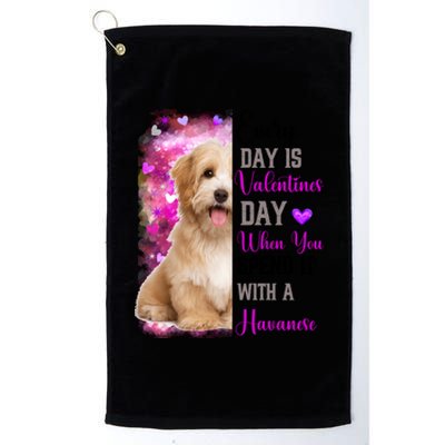 Wo Havanese Dog Valentines Day Mom Dogs Mother Gift Platinum Collection Golf Towel