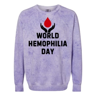 World Hemophilia Day 2024 Gift Colorblast Crewneck Sweatshirt