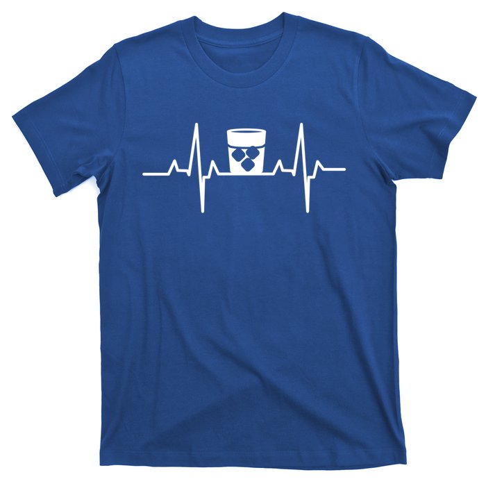 Whiskey Heartbeat Distilled Alcoholic Beverage Whisky Funny Gift T-Shirt