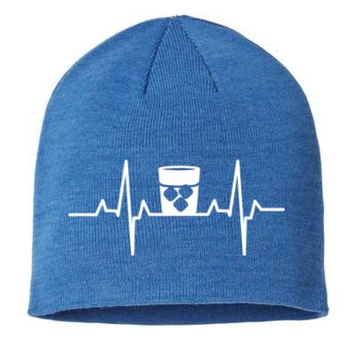 Whiskey Heartbeat Distilled Alcoholic Beverage Whisky Funny Gift Sustainable Beanie