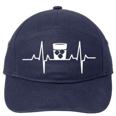 Whiskey Heartbeat Distilled Alcoholic Beverage Whisky Funny Gift 7-Panel Snapback Hat