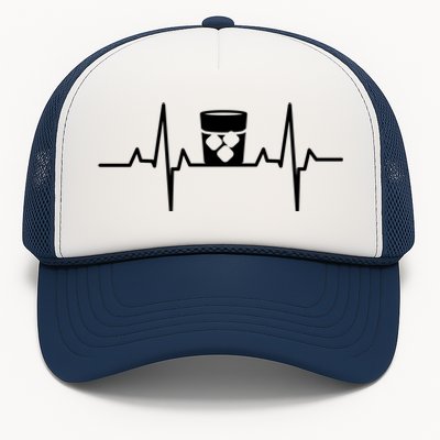 Whiskey Heartbeat Distilled Alcoholic Beverage Whisky Funny Gift Trucker Hat