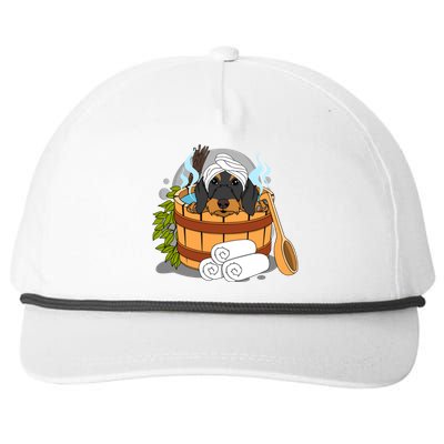 Wire Haired Dachshund Lover And Wellness Sauna Lover Design Gift Snapback Five-Panel Rope Hat