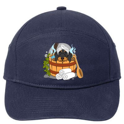 Wire Haired Dachshund Lover And Wellness Sauna Lover Design Gift 7-Panel Snapback Hat