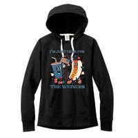 Womens Hot Dog Im Just Here For The Wieners 4Th Of July Women's Fleece Hoodie