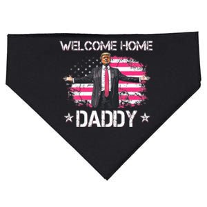 Welcome Home Daddy President Trump 2024 American Flag USA-Made Doggie Bandana