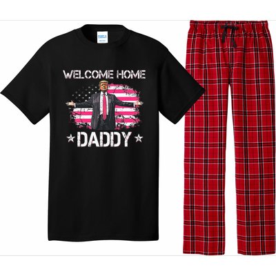 Welcome Home Daddy President Trump 2024 American Flag Pajama Set