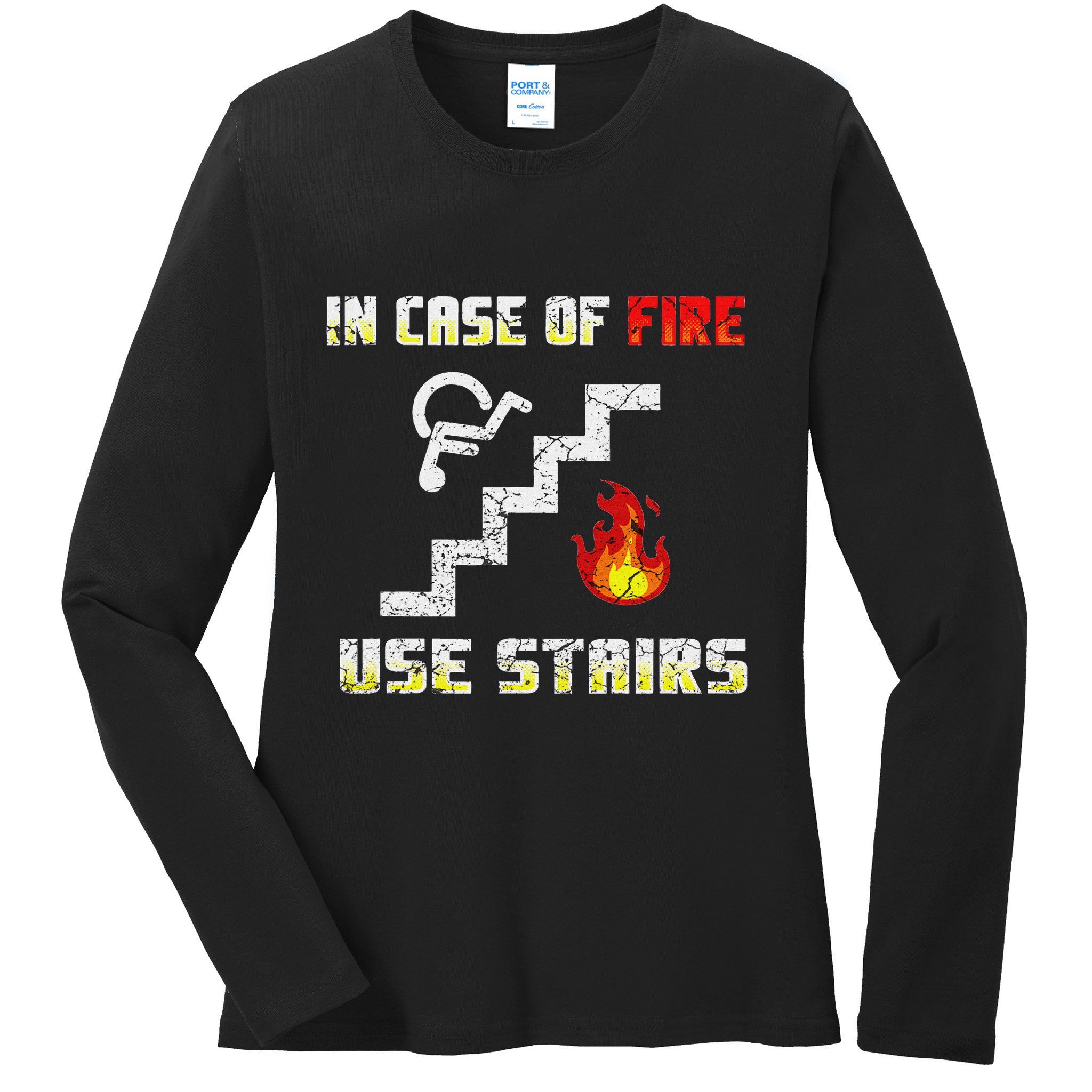 Wheelchair Humour Disability Handicap Ladies Long Sleeve Shirt