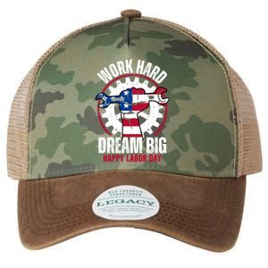 Work Hard Dream Big Happy Labor Day Cute Gift Legacy Tie Dye Trucker Hat