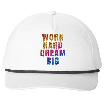 Work Hard Dream Big Inspirational Snapback Five-Panel Rope Hat