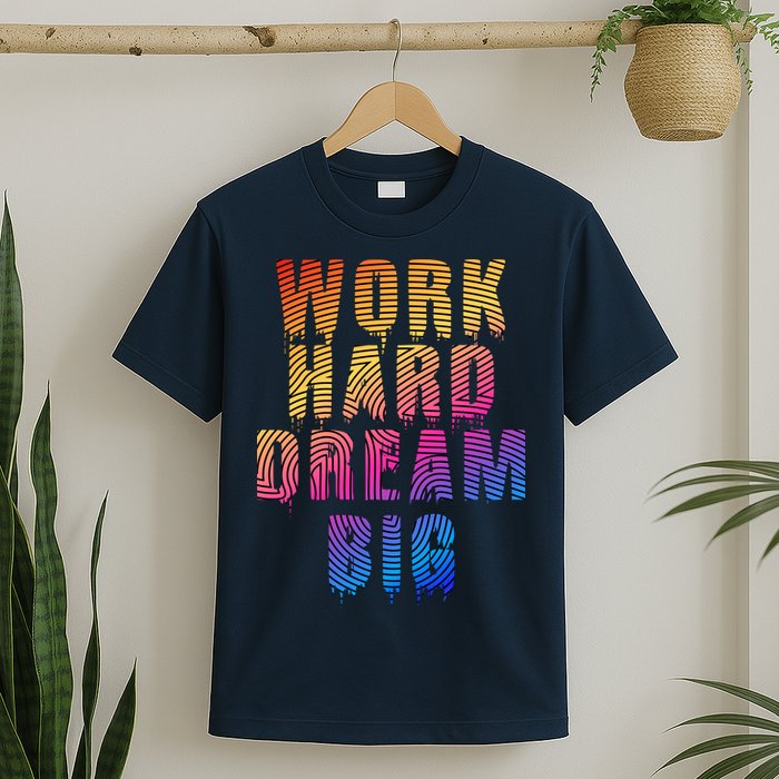 Work Hard Dream Big Inspirational T-Shirt
