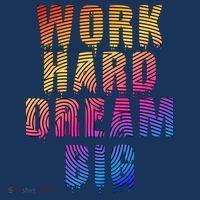 Work Hard Dream Big Inspirational Drawstring Bag