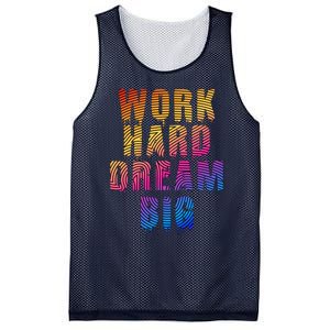 Work Hard Dream Big Inspirational Mesh Reversible Basketball Jersey Tank