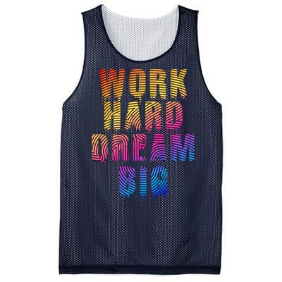 Work Hard Dream Big Inspirational Mesh Reversible Basketball Jersey Tank