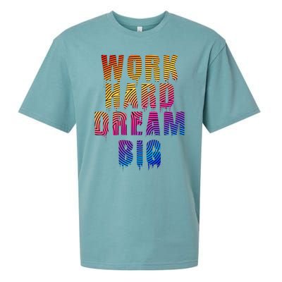 Work Hard Dream Big Inspirational Sueded Cloud Jersey T-Shirt