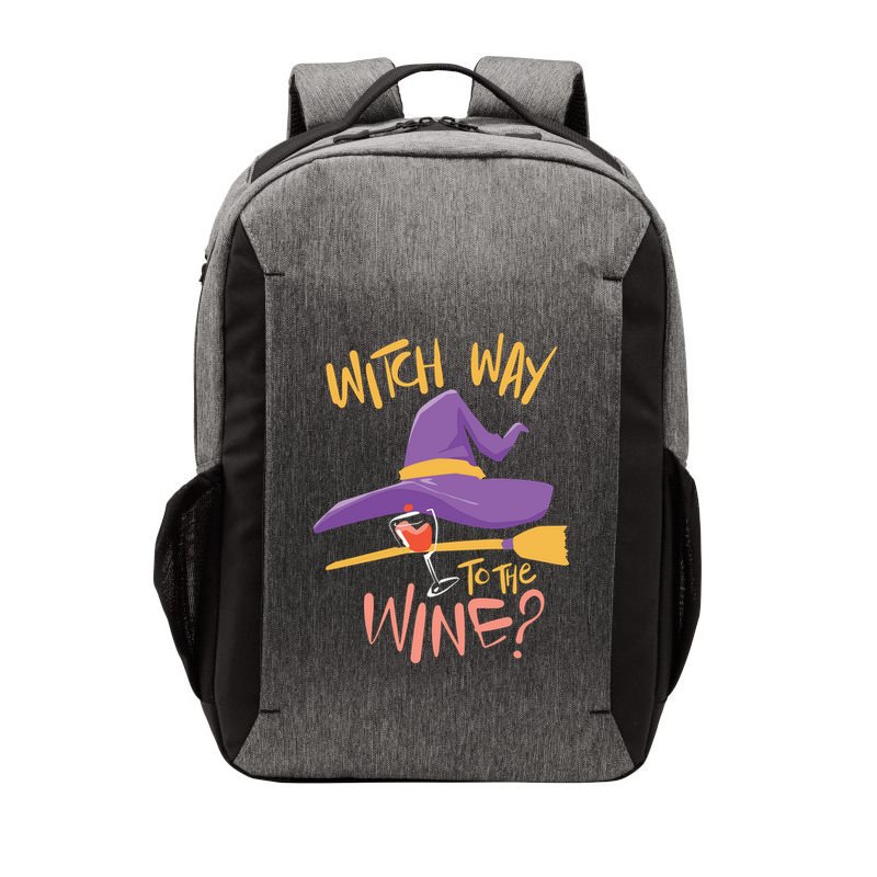 Women Halloween Drinking Witch Way To The Wine Long Sleeve Vector Backpack