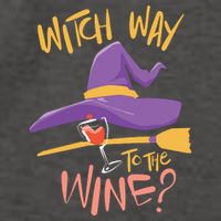 Women Halloween Drinking Witch Way To The Wine Long Sleeve Vector Backpack