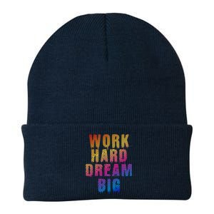 Work Hard Dream Big Knit Cap Winter Beanie