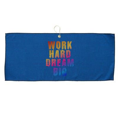 Work Hard Dream Big Large Microfiber Waffle Golf Towel