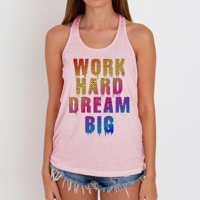 Work Hard Dream Big Women's Knotted Racerback Tank