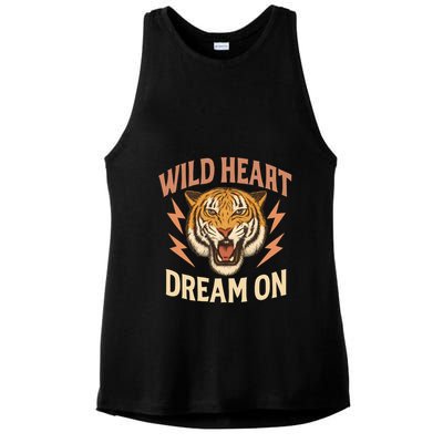 Wild Heart Dream On Ladies PosiCharge Tri-Blend Wicking Tank