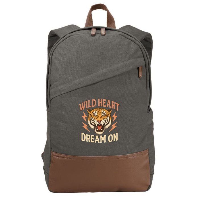 Wild Heart Dream On Cotton Canvas Backpack