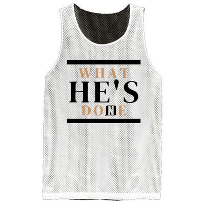 What He's Done Church Mesh Reversible Basketball Jersey Tank