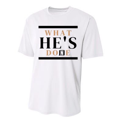 What He's Done Church Performance Sprint T-Shirt