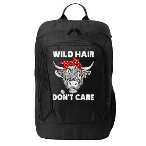 Wild Hair Don't Care Funny Cow Heifer Cattle City Backpack