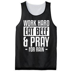 Work Hard Eat Beef & Pray For Rain Farming Farmer Mesh Reversible Basketball Jersey Tank