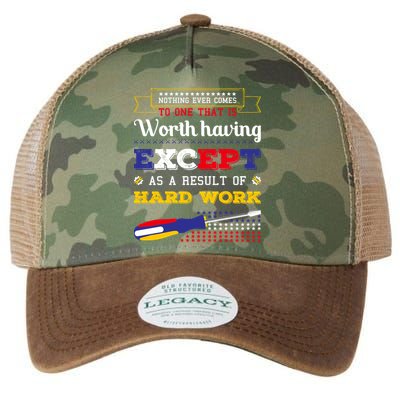 Worth Having Except As A Result Of Hard Work Labor Day Gift Legacy Tie Dye Trucker Hat