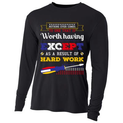 Worth Having Except As A Result Of Hard Work Labor Day Gift Cooling Performance Long Sleeve Crew