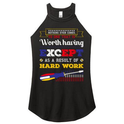 Worth Having Except As A Result Of Hard Work Labor Day Gift Women's Perfect Tri Rocker Tank