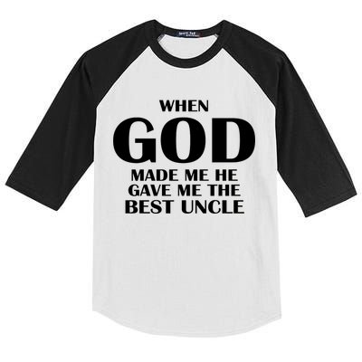When God Made Me He Gave Me The Best Uncle Kids Colorblock Raglan Jersey