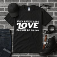 When Hate Is Loud Love Cannot Be Silent Tall T-Shirt