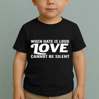 When Hate Is Loud Love Cannot Be Silent Toddler T-Shirt