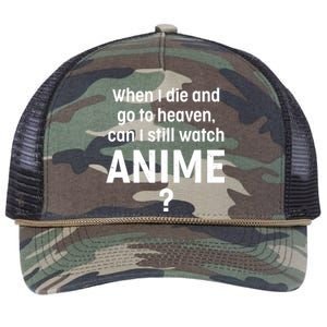 When I Die and Go to Heaven Can I Still Watch Anime? Retro Rope Trucker Hat Cap