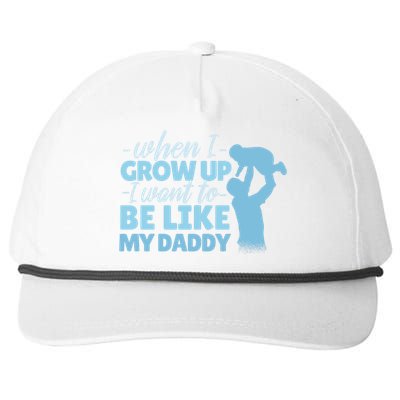 When I Grow Up Be Like Daddy Snapback Five-Panel Rope Hat