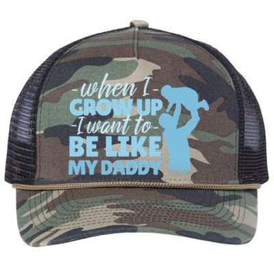 When I Grow Up Be Like Daddy Retro Rope Trucker Hat Cap