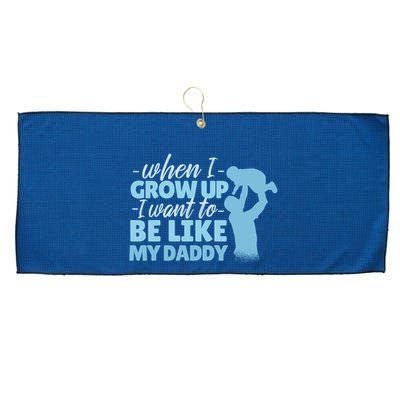 When I Grow Up Be Like Daddy Large Microfiber Waffle Golf Towel