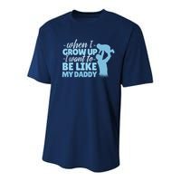 When I Grow Up Be Like Daddy Youth Performance Sprint T-Shirt